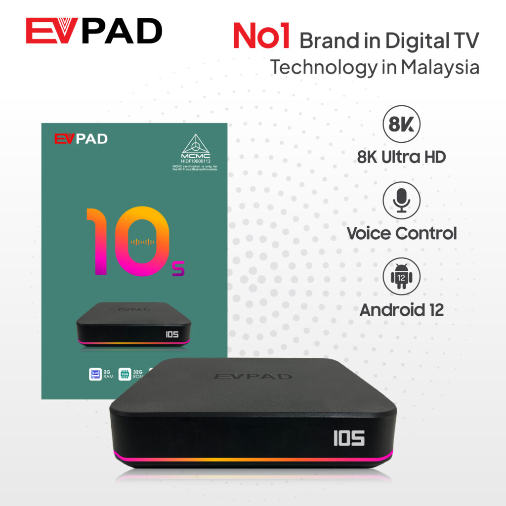 EVPAD 10S Android TV Box (Malaysia Version) - Image 2