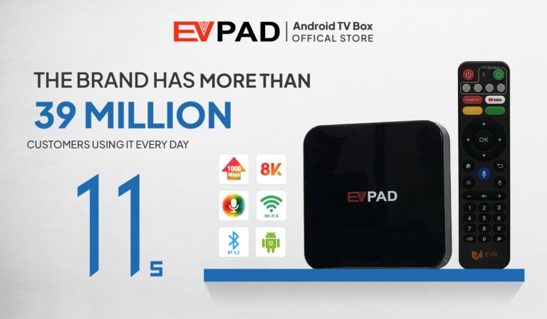 EVPAD 11S features with Android 12 and Bluetooth 5.2