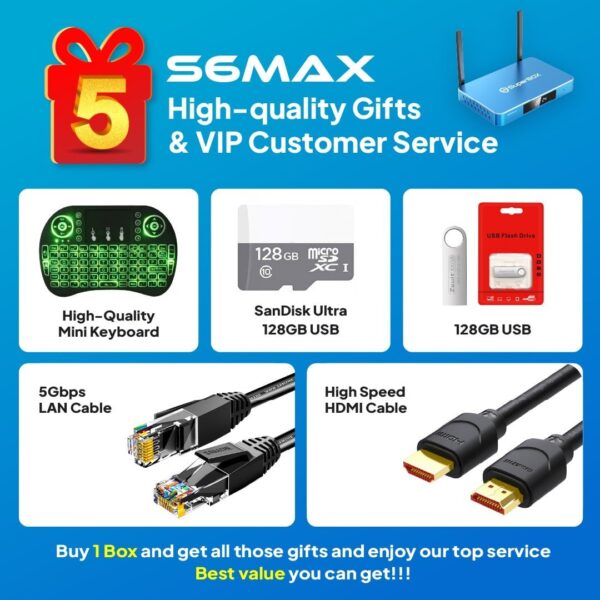 SuperBox S6 Max & Gifts - Image 4