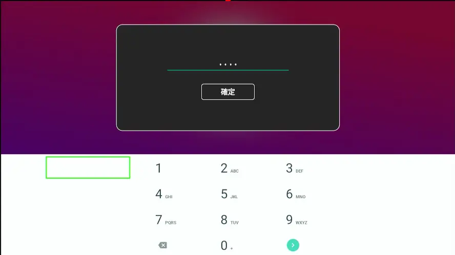 EVPAD 12 Privacy-Focused Entertainment: Flexible Control for Family-Friendly Use EVPAD 12 password verification screen for accessing the Secret Garden adult app